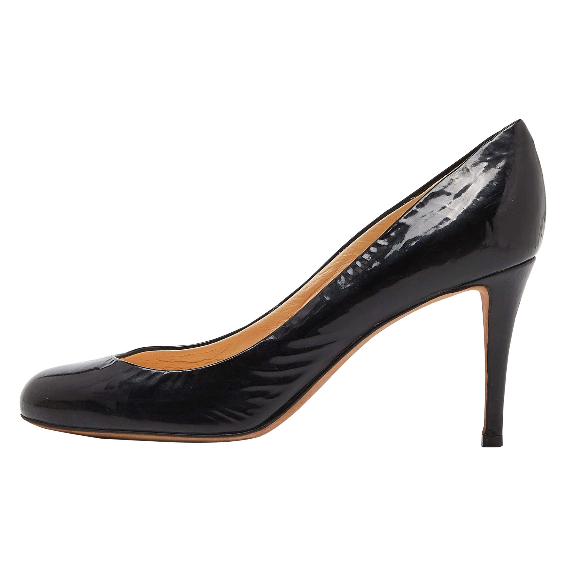 Giuseppe Zanotti Schwarze Lackleder-Pumps mit runder Zehe Größe 39