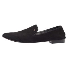 Giuseppe Zanotti Pantofole da fumo Kevin in pelle scamosciata nera taglia 44