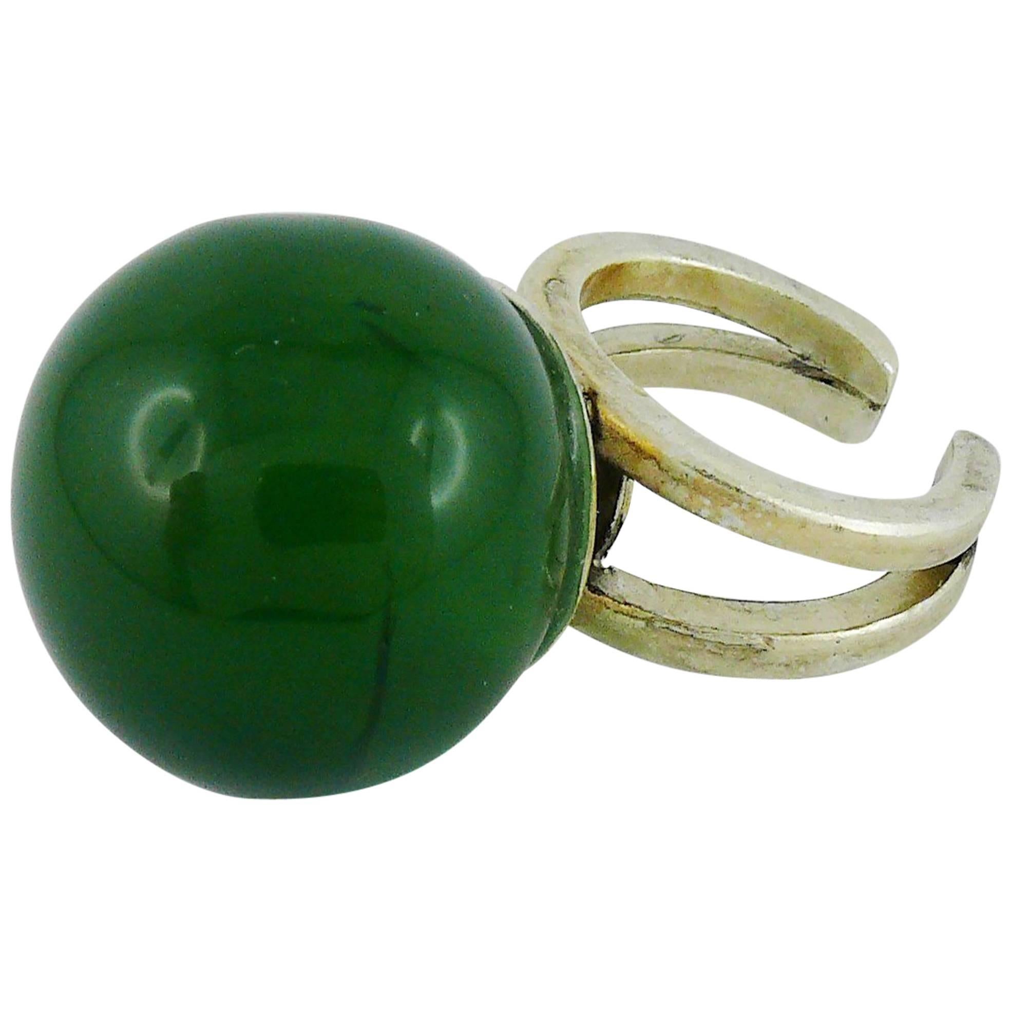 Jean Paul Gaultier Vintage Green Ball Ring