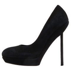 Saint Laurent Bombas Janis de ante negro Talla 37