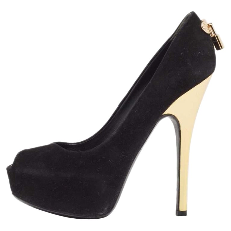Louis Vuitton - Oh Really! en daim noir Pompes Taille 36