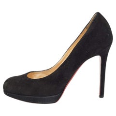 Christian Louboutin Noir Suede New Simple Pumps Size 37.5