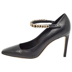 Jimmy Choo Black Leather Malva Pumps Size 41