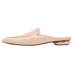 Nicholas Kirkwood Light Pink Leather Beya Pointed Toe Mules Size 35.5