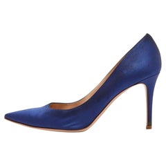 Gianvito Rossi escarpins à bout pointu en satin bleu, taille 42