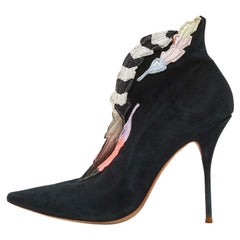 Sophia Webster Botines de ante bordado multicolor Talla 39.5