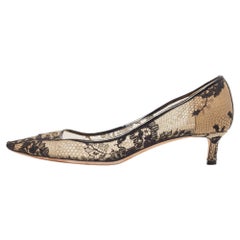 Jimmy Choo Black Lace Romy Pumps Size 37