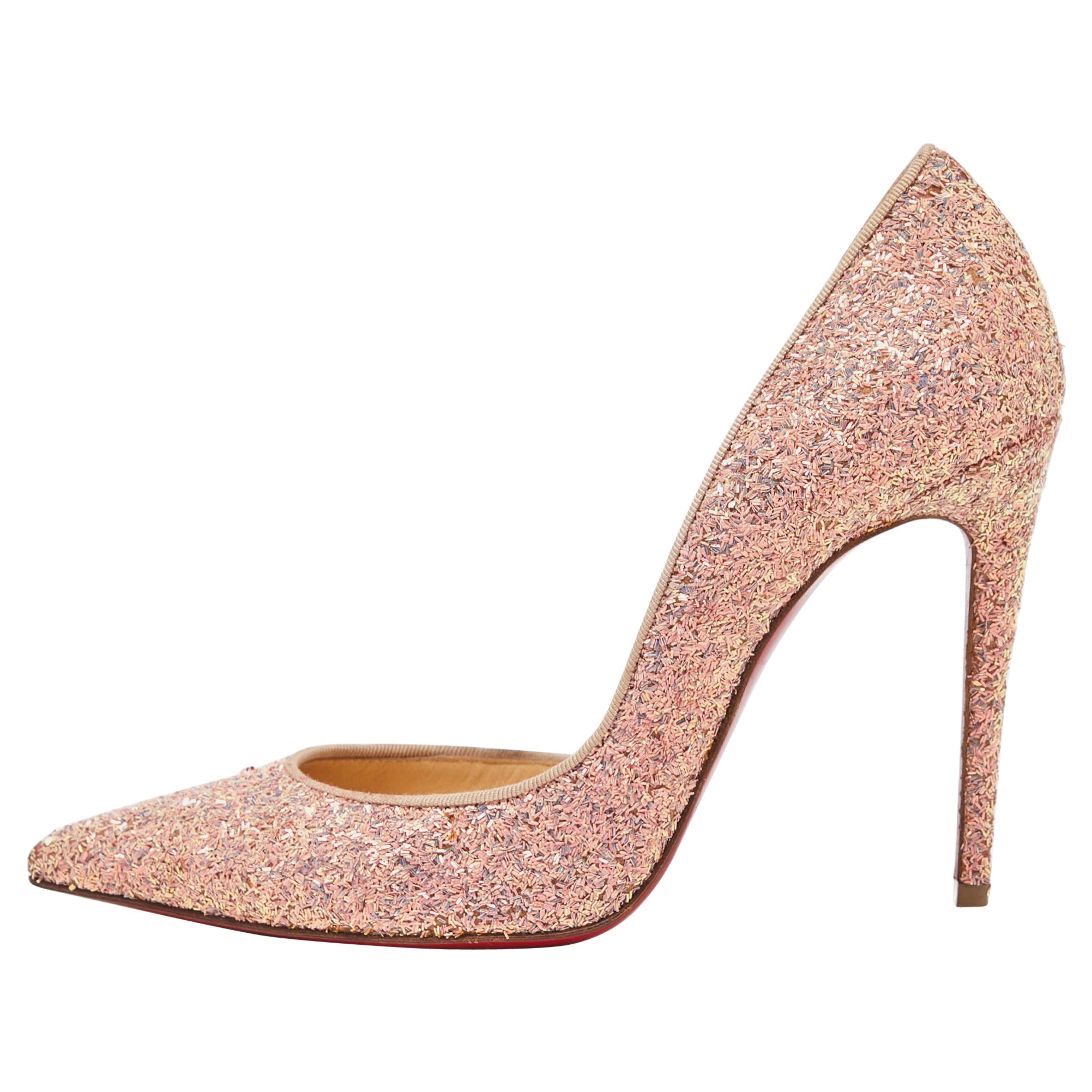 Christian Louboutin escarpins Iriza D'Orsay couleur pêche, taille 36,5