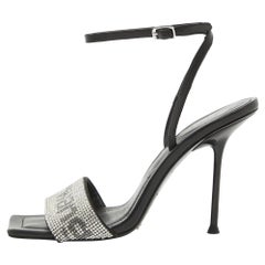 Alexander Wang Black Leather Julie Sandals Size 36