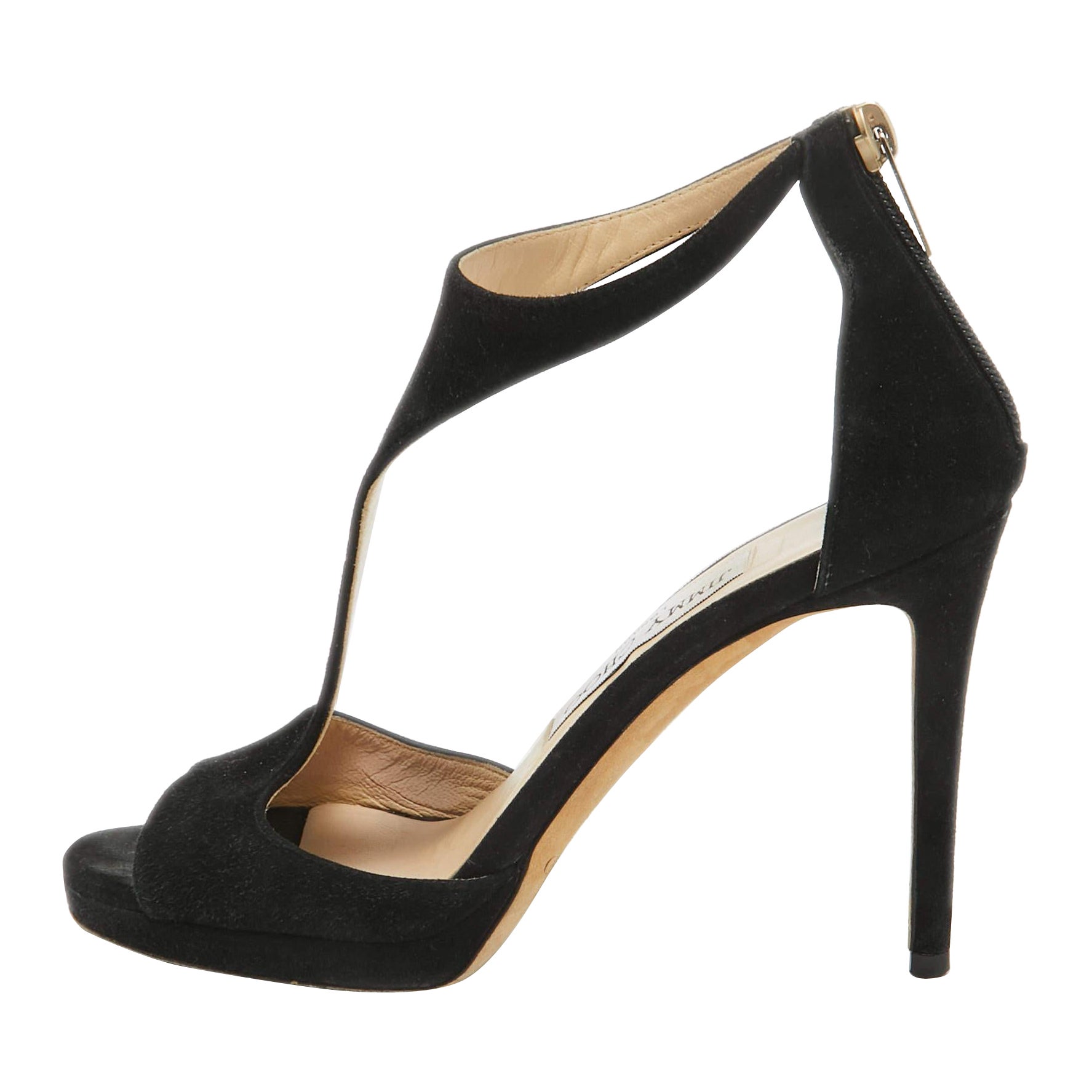 Jimmy Choo - Sandales à lanières en daim noir Lana - Taille 36