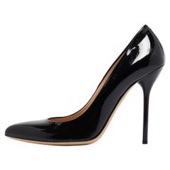 Gucci Black Patent Leather Pointed Toe Pumps Size 38.5