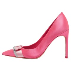 Sophia Webster Pink Satin Bow Pumps Size 38.5