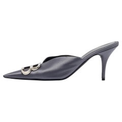 Balenciaga Grey Stain BB Knife Mules Size 39
