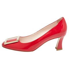 Roger Vivier Red Patent Belle Pumps Size 39