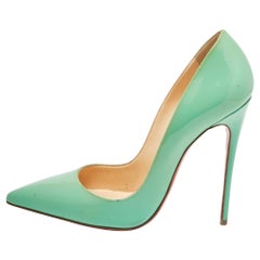 Christian Louboutin Green Patent Leather So Kate Pumps Size 37