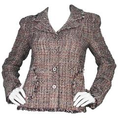 Chanel Multi-Color and Metallic Tweed Jacket sz FR38 For Sale at 1stDibs
