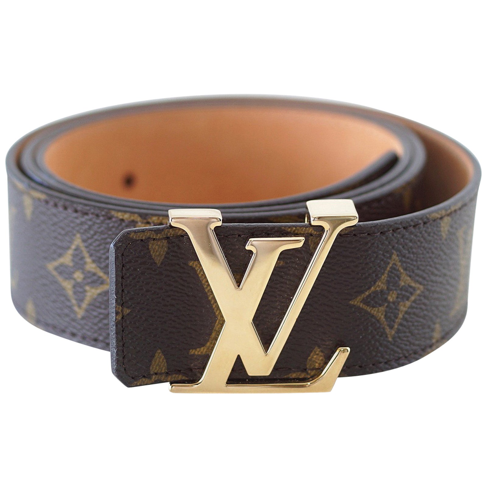 Louis Vuitton Mens Damier Brown Belt - For Sale on 1stDibs