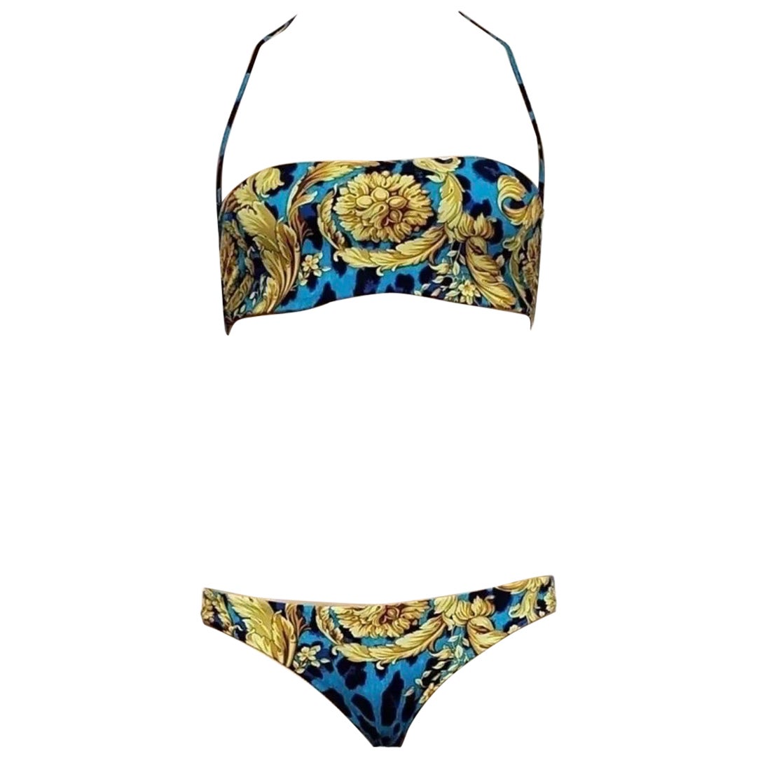 S/S 2013 Look # 7 Versace Baroque Printed Swimsuit Size XS For Sale