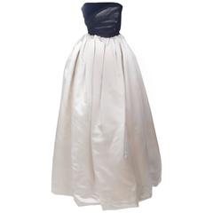 Vintage Mila Shon Strapless Gown circa 1980s