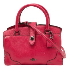 Coach Pink Leather Mercer 24 Satchel