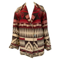 Vintage Ralph Lauren Country Santa Fe Prairie Gypsy Indian Blanket Jacket 1981 Medium