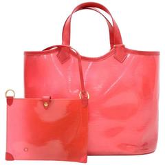 Louis+Vuitton+Beach+Pouch+Shoulder+Bag+Clear%2FPink%2FRed+Canvas%2FPVC for  sale online