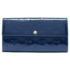 Louis Vuitton Grand Blue Monogram Vernis Sarah Wallet