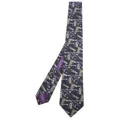 Cravatta Ralph Lauren in seta jacquard astratta blu navy