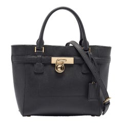 Michael Kors Hamilton Reisetasche aus schwarzem Leder