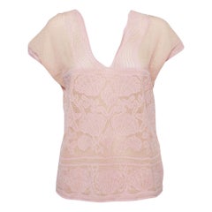 M Missoni Top con manica a cappuccio in maglia lurex con motivo floreale rosa M. I.