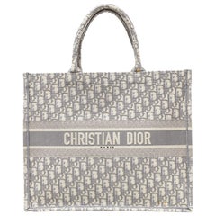 Dior Grey Oblique Canvas Large Book Tote