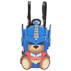 Moschino Multicolor Transformer Bear Faux Leather Backpack