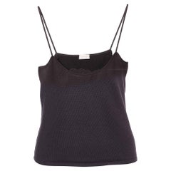 Valentino Vintage Brown Jersey Lace Trim Top Camisole L