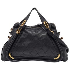 Große Paraty Satchel aus schwarzem Leder von Chloe