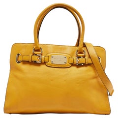 Michael Kors Mustard Leather East/West Hamilton Tote