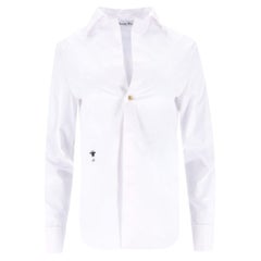 Christian Dior Poplin Cotton Shirt With Embroidered Bee Logo