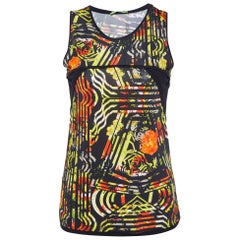 Versace Jeans Black Printed Jersey Tank Top M
