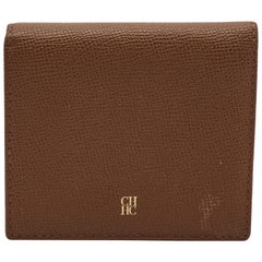 Portafoglio Bifold CHHC in pelle marrone di Carolina Herrera