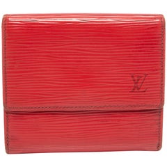 Louis Vuitton Red Epi Leather Elise Wallet