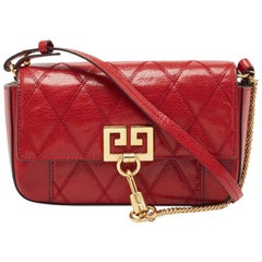 Givenchy Red Quilted Leather Mini Pocket Crossbody Bag
