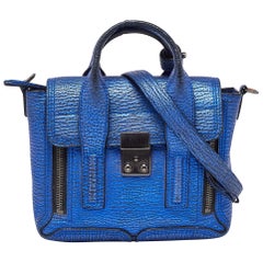 3.1 Phillip Lim Mini sacoche Pashli en cuir bleu