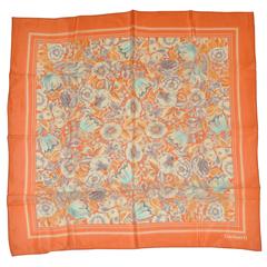 Cacharel Tangerine Floral Scarf