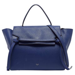 Celine Blue Leather Mini Belt Top Handle Bag