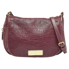 Marc by Marc Jacobs Burgundy Leather Washed Up The Nash Crossbody Bag
