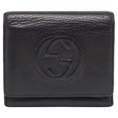 Gucci Black Leather Soho Trifold Wallet