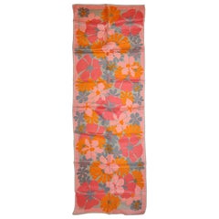 Vera Bold Multi Gray, Rose, Pinks & Tangerine "Floral" Scarf