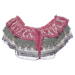 Zimmermann Top de algodón y seda estampado multicolor Amari sin hombros M