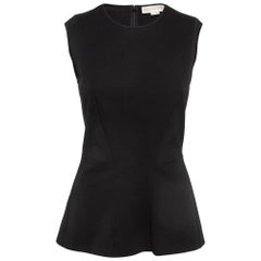 Stella McCartney Schwarzes ärmelloses Rundhals-Top M