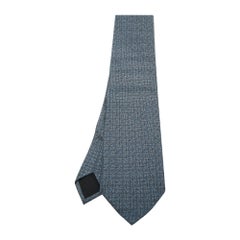 Gucci Blue Patterned Silk Tie