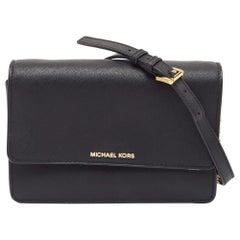 Michael Kors Daniela Umhängetasche aus schwarzem Leder